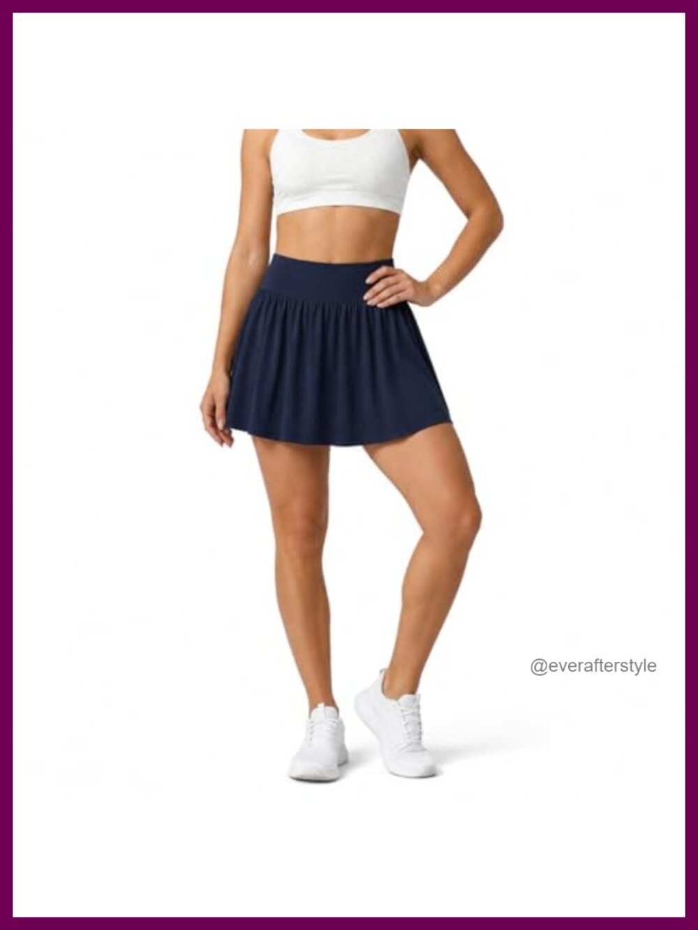 High Waisted Athletic Skort Built-in Shorts & Pockets Tennis Golf
